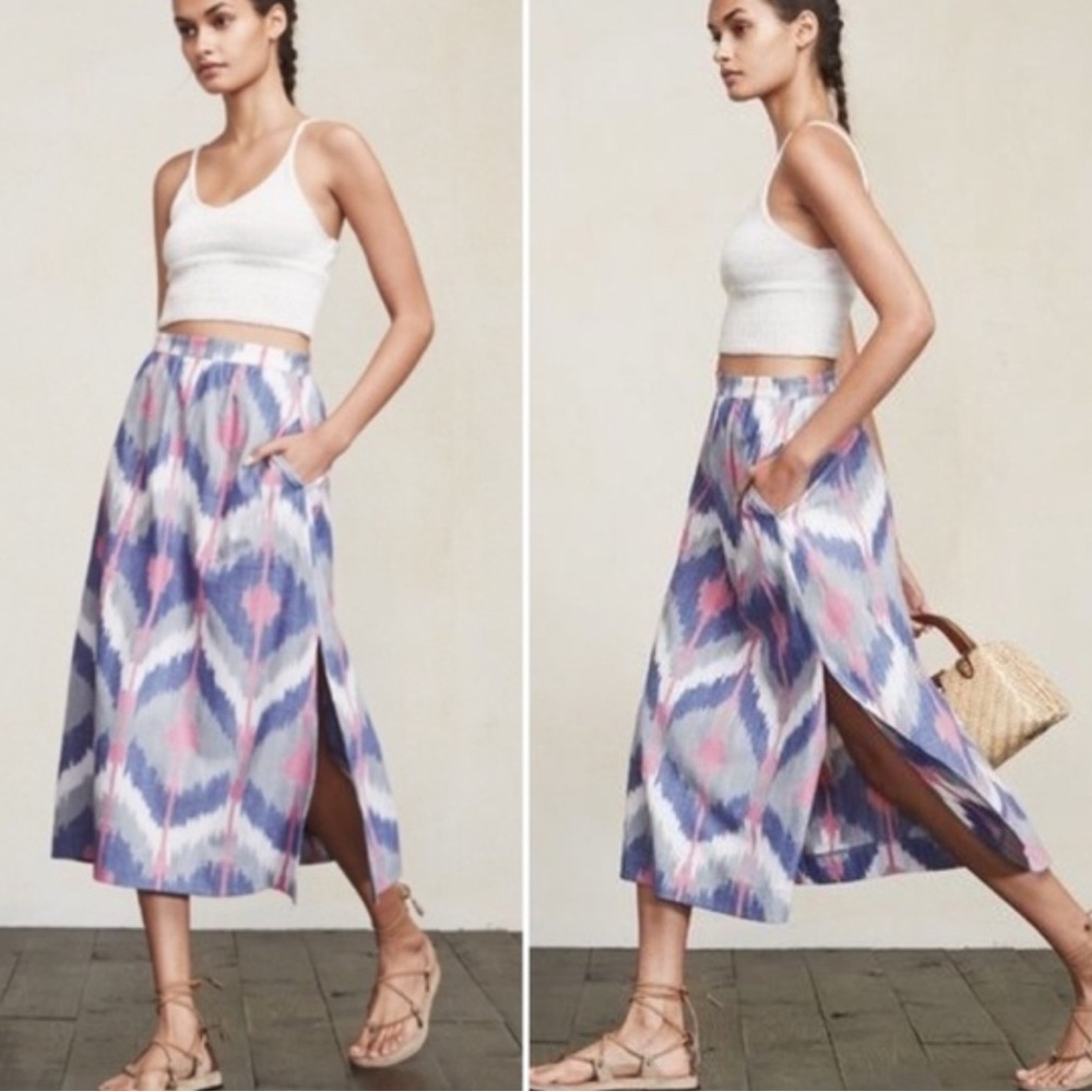 REFORMATION Taza Midi Skirt size 2
